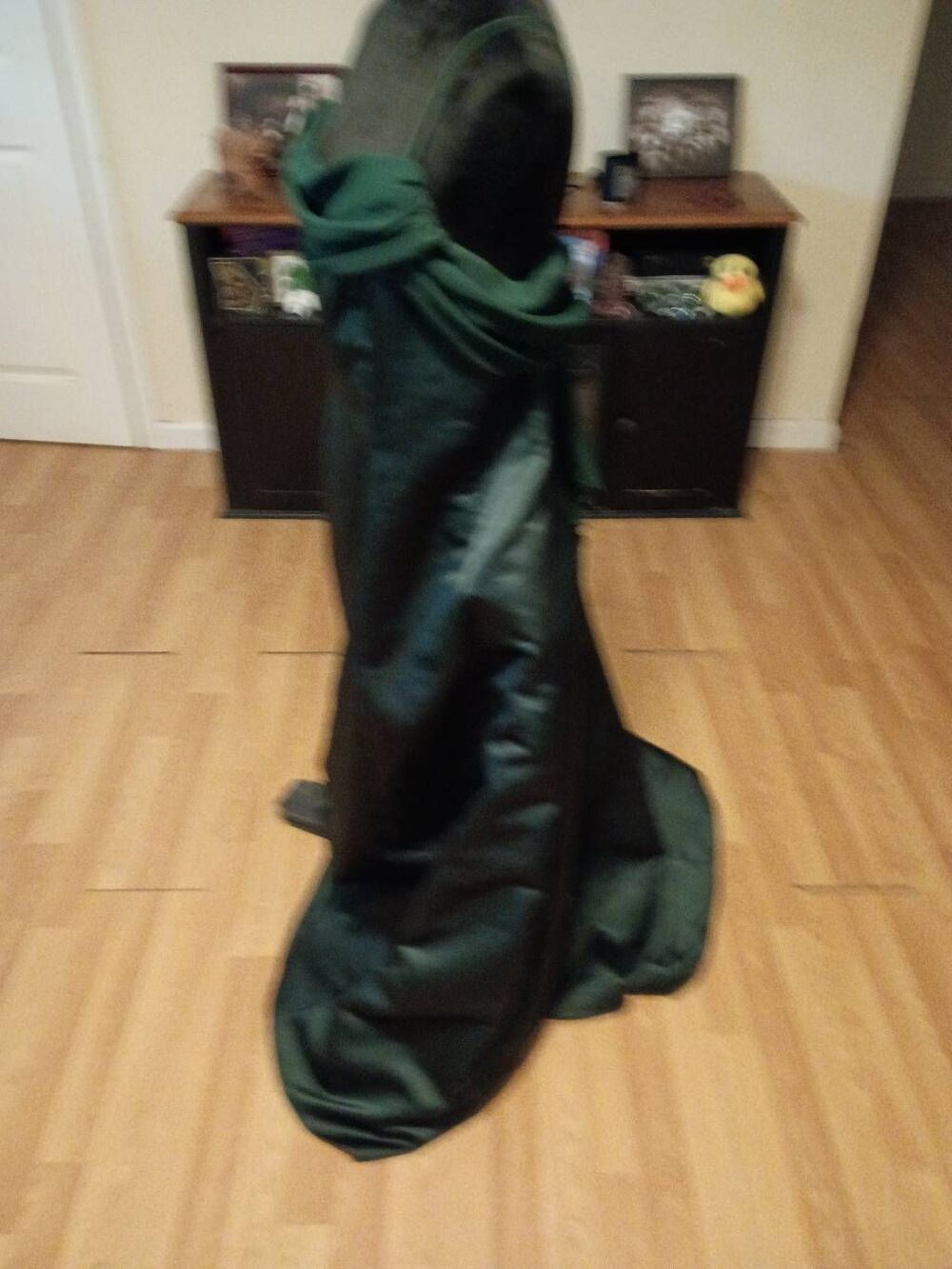 Vintage Y2K Size 18 Michaelangelo Green Spaghetti Strap Formal Maxi Long Dress - Picture 9 of 9